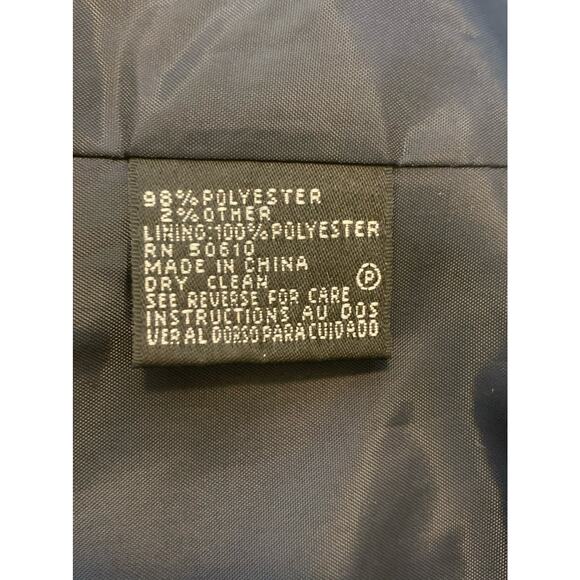 Kasper black striped open front blazer size 10P - Picture 4 of 9